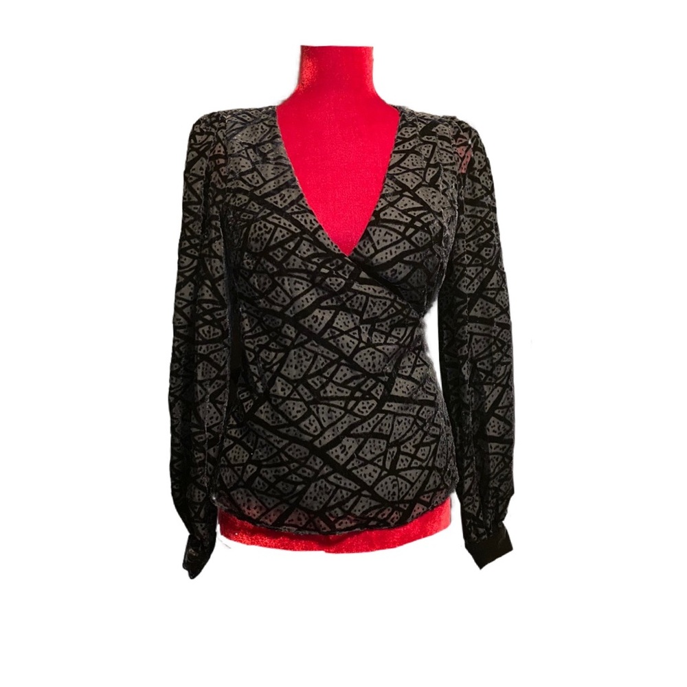 & other stories mesh velvet top